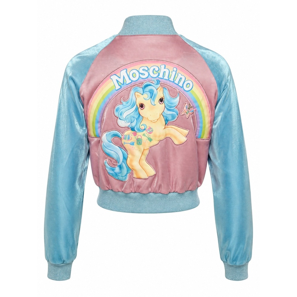 Moschino My Little Pony Lurex Bomber Jacket US 4 IT 38